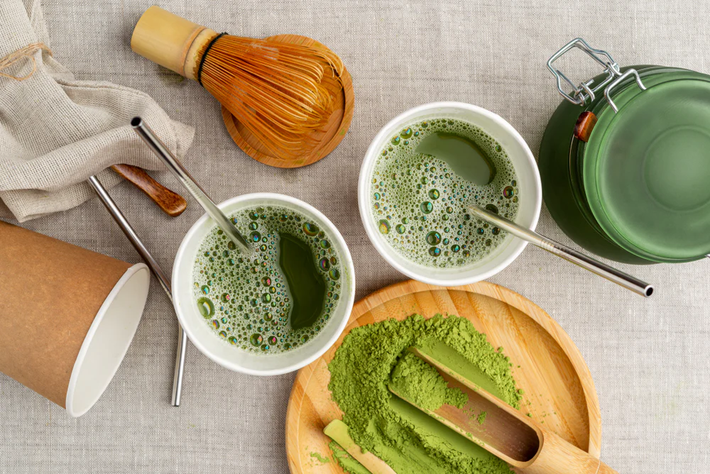 Home setup for making matcha